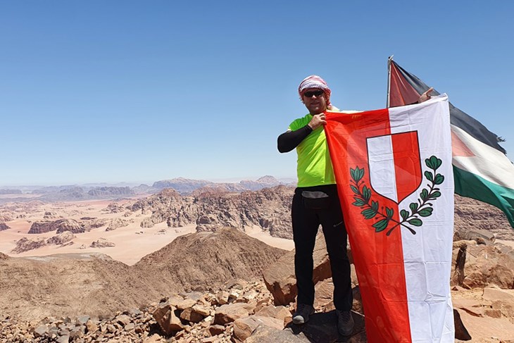 Kemal Pršeš nedavno se popeo na najviši vrh u Jordanu
